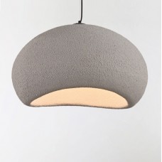 Φωτιστικό Κρεμαστό Μονόφωτο Fiberglass Φ30cm E27 230V Γκρι 4053-30